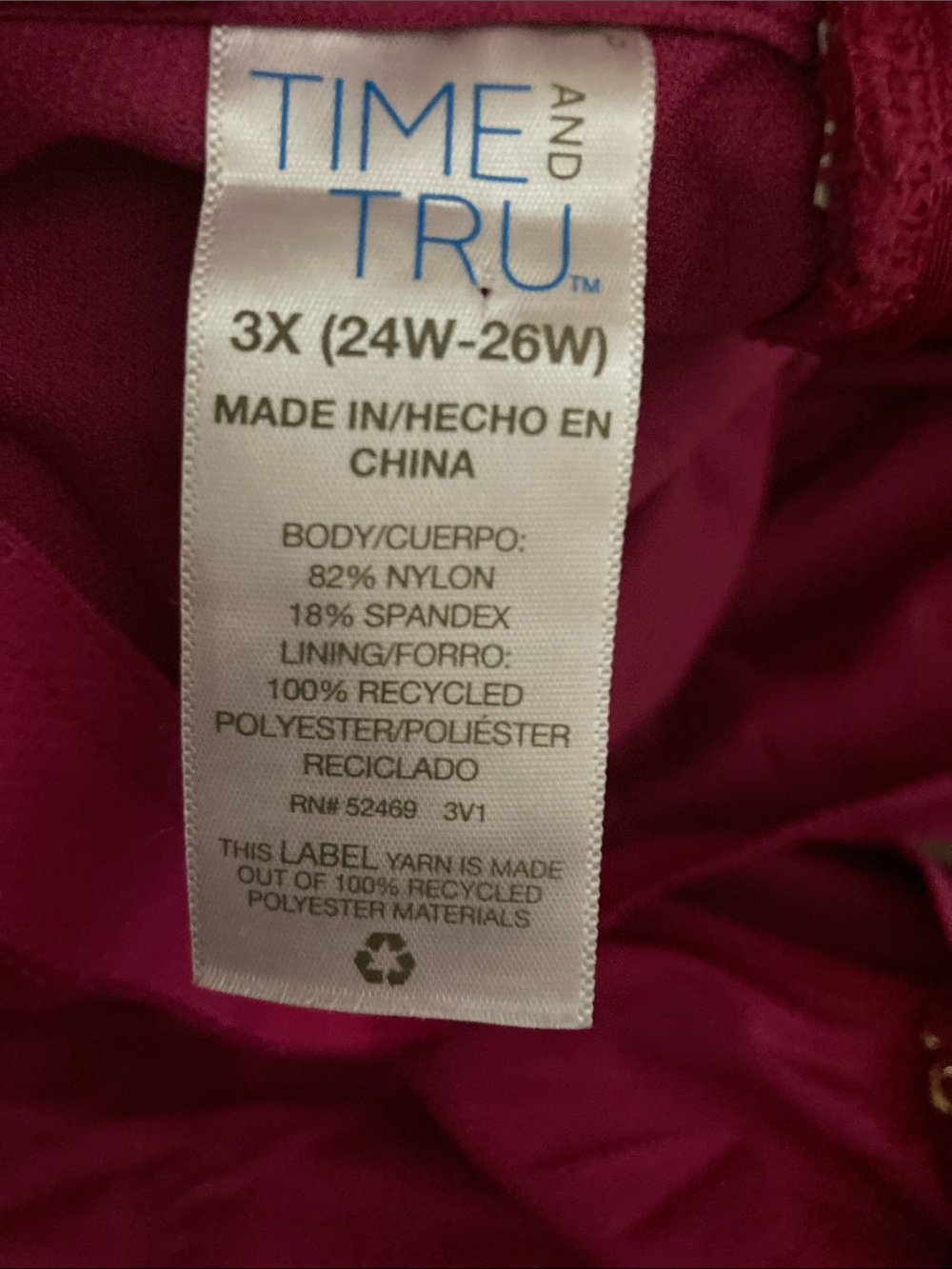 Fuchsia One-Shoulder Ruffle‎ Swim Top 3X - Picture 3 of 3